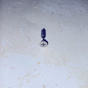 designer stud earring nail / bolt 1/1 NWT UNI 925 silver​​​​​